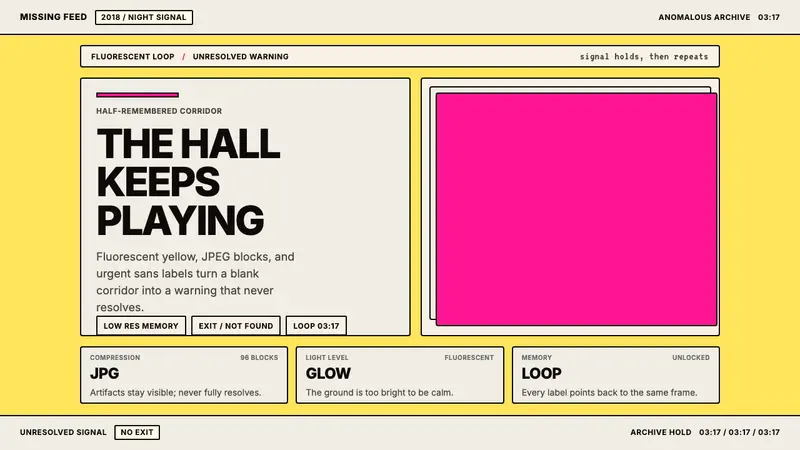 Weirdcore Internet (2018) — design style preview