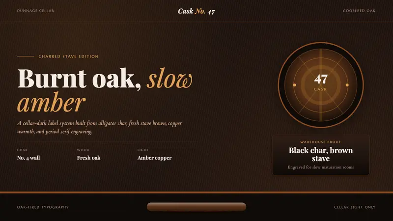 Whisky Cooperage — design style preview