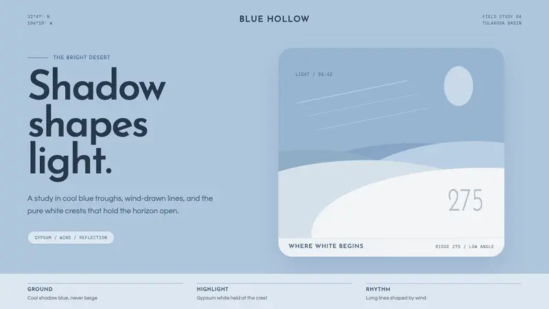 White Sands Gypsum Dunes — design style preview