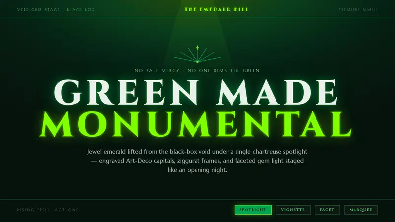 Wicked Elphaba Emerald — design style preview