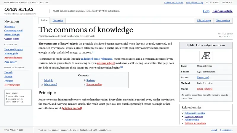 Wikipedia (2001) — design style preview