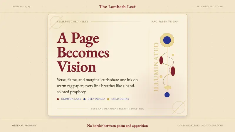 William Blake Illuminated — design style preview