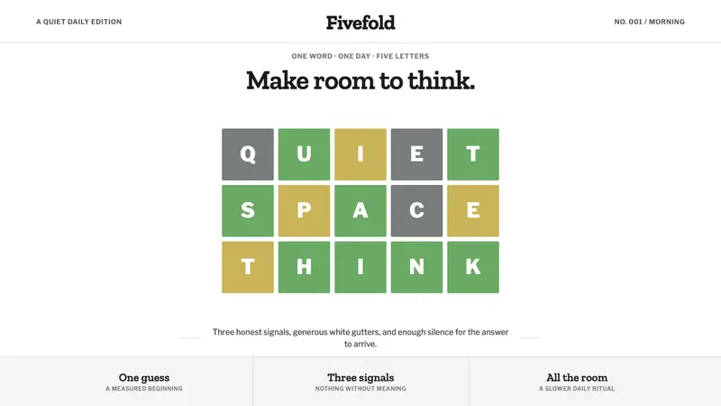 Wordle (2021) — design style preview