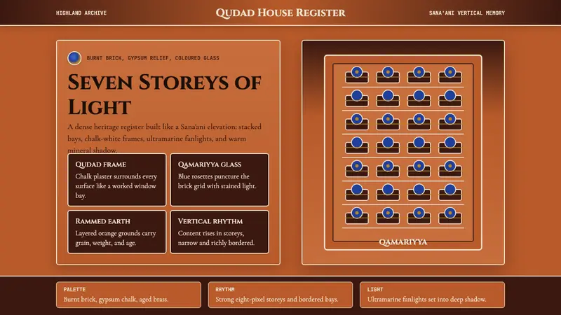 Yemeni Sana'a Old City Tower-House — design style preview