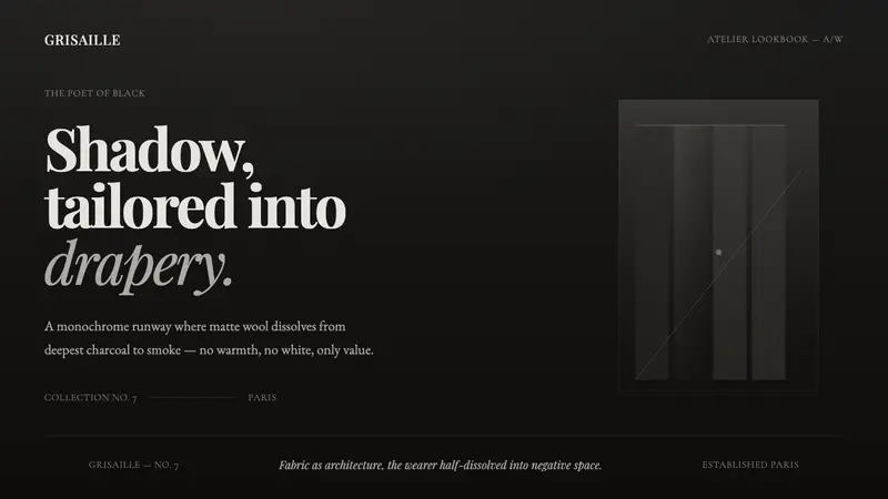 Yohji Grisaille — design style preview