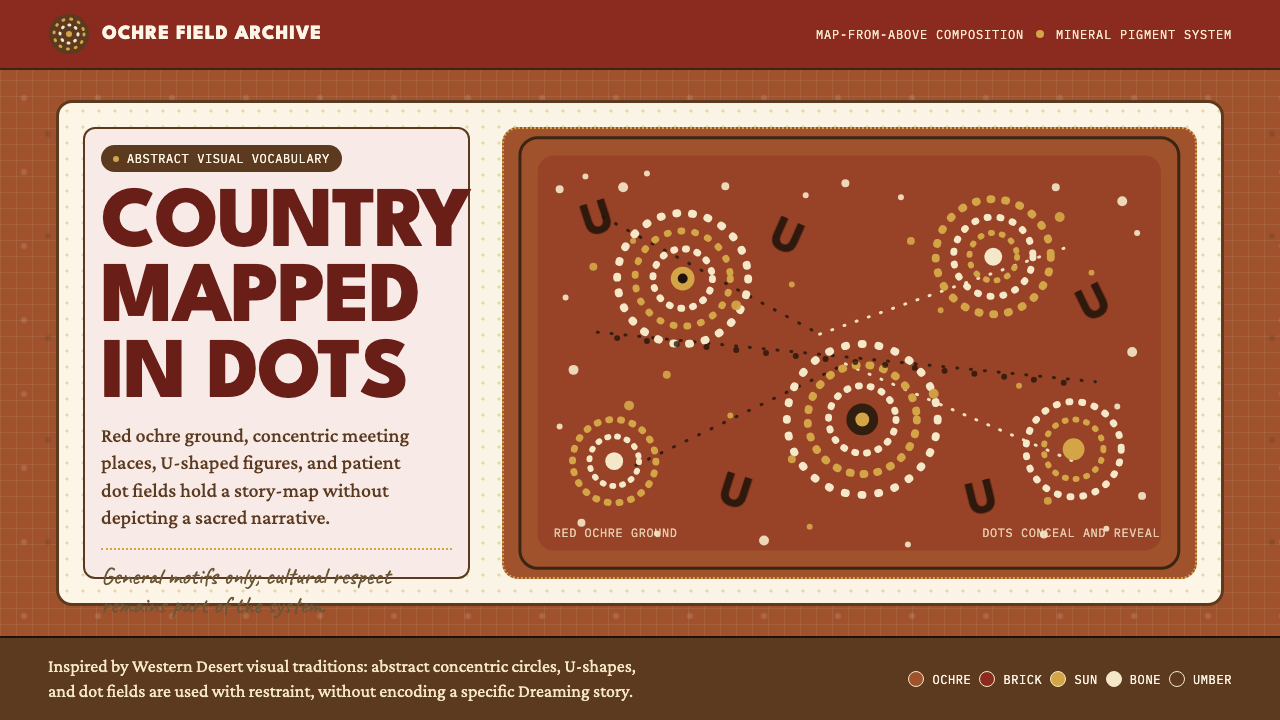 Aboriginal Dot Painting design style