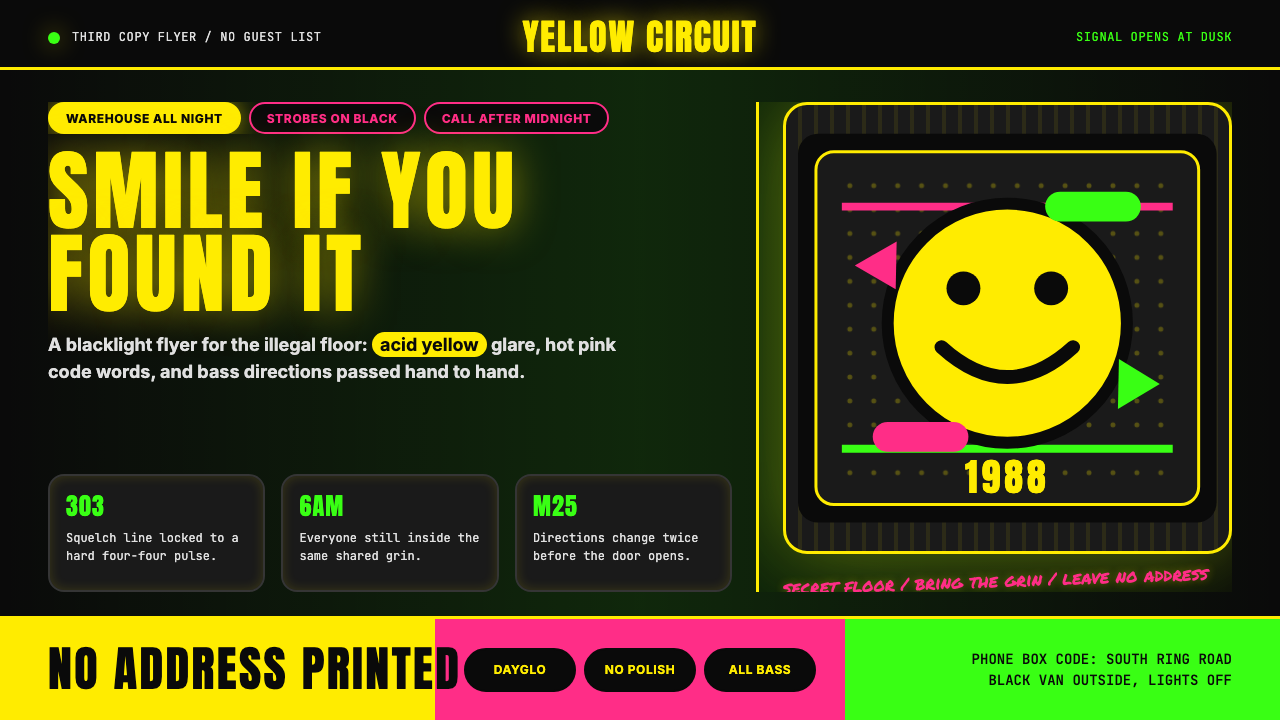 Acid House Smiley (1988) design style
