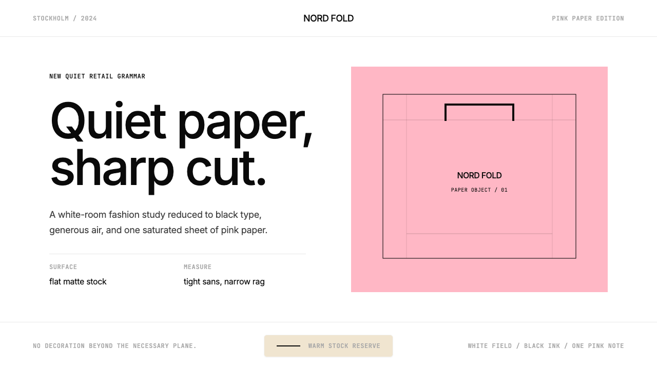 Acne Studios Pink-Paper design style