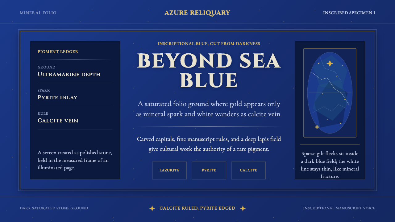 Badakhshan Lapis Lazuli design style — example
