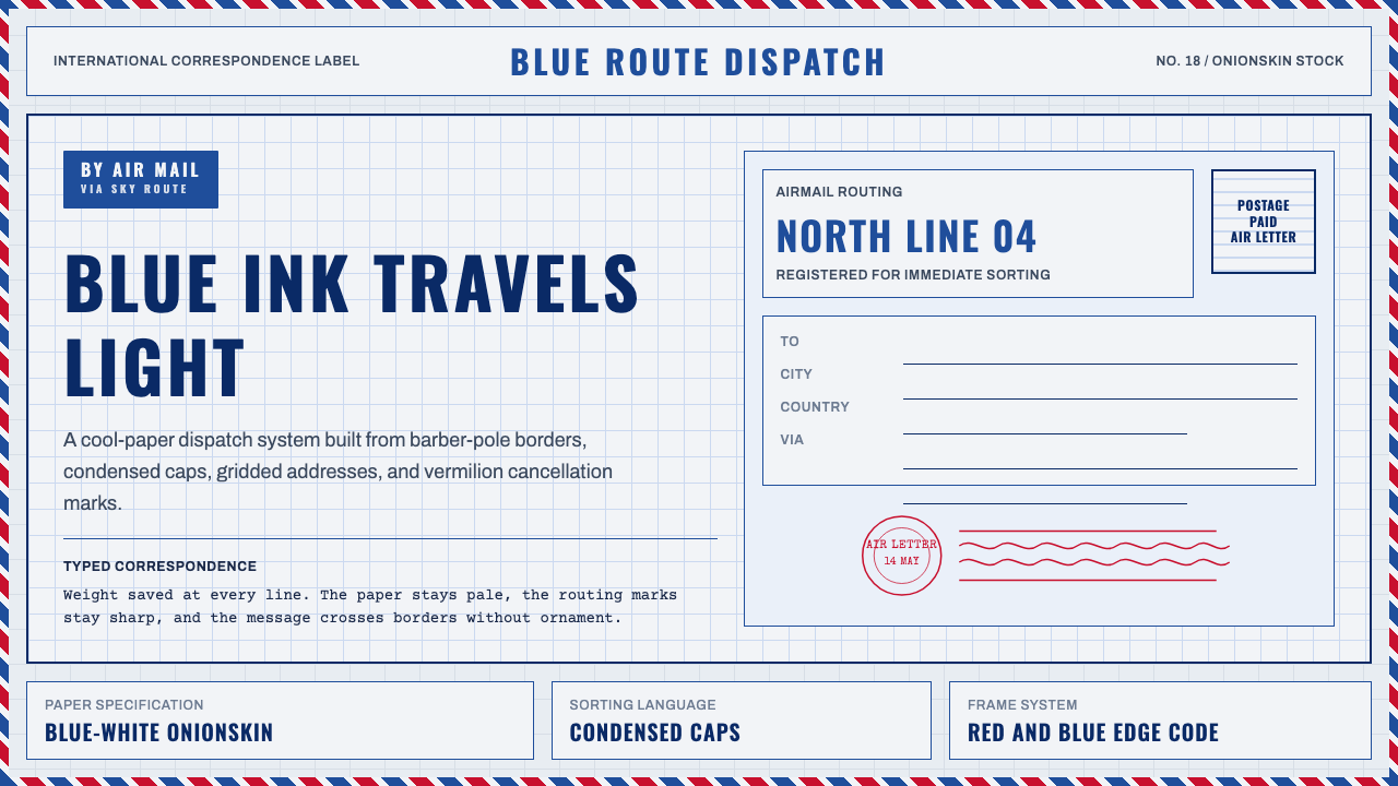 Par Avion Air Mail design style