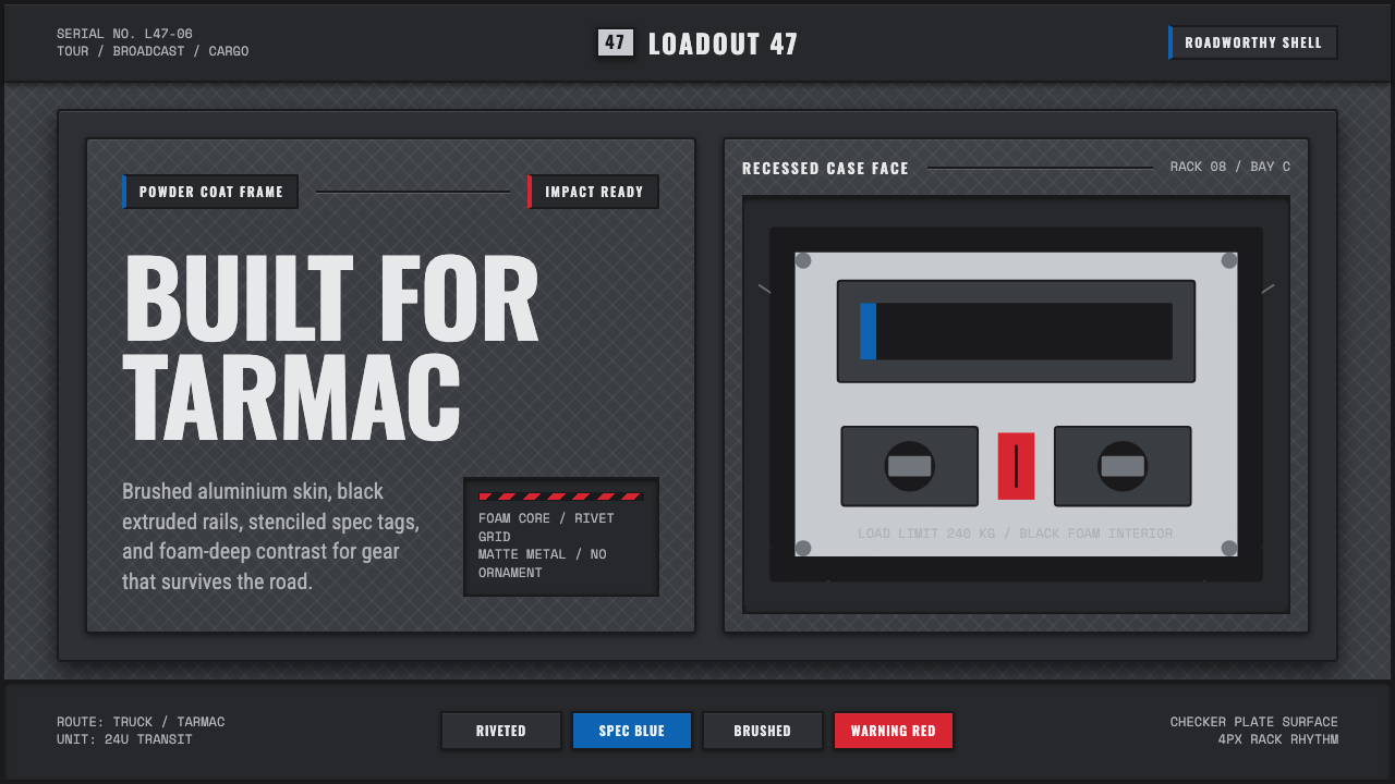 Aluminium Flight Case design style — example
