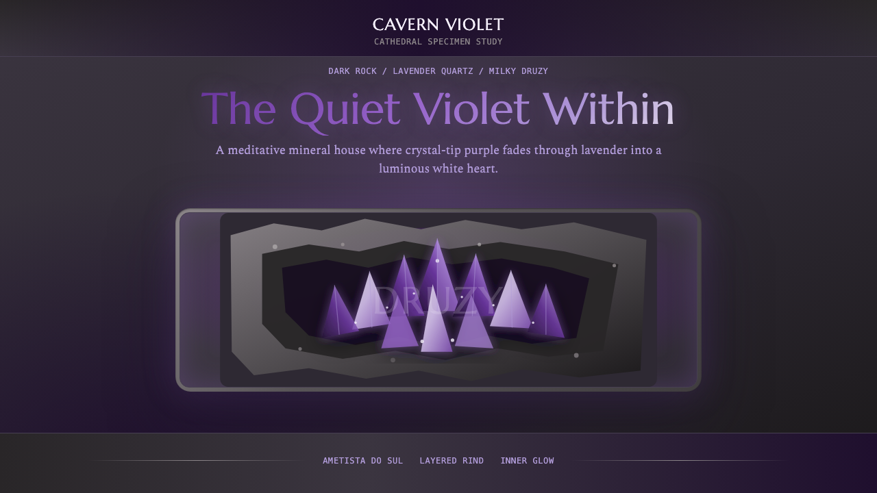 Amethyst Geode design style — example