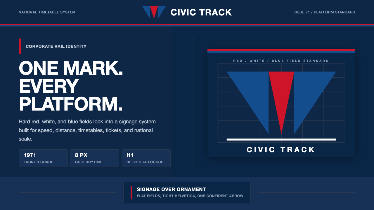 Amtrak Arrow (1971) design style