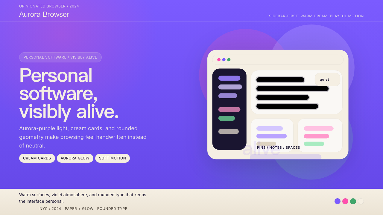 Arc Browser design style