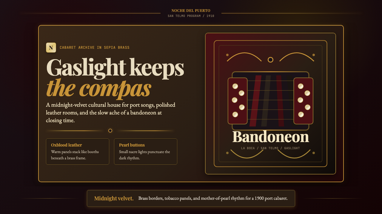 Argentine Bandoneón 1900 (Tango) design style