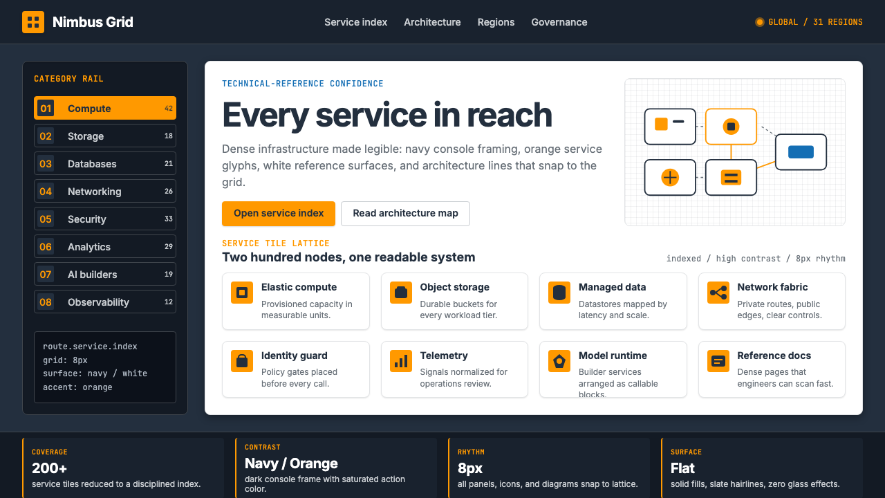 Amazon Web Services (AWS) design style