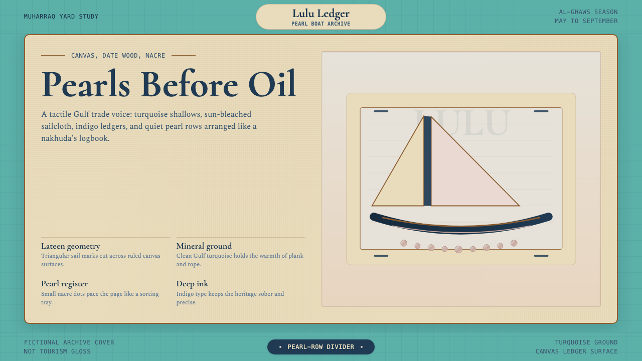 Bahraini Dhow Pearl-Diving Boat design style