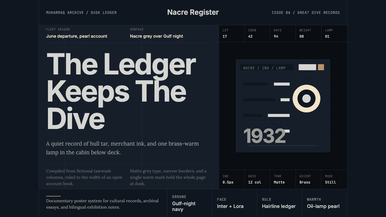 Bahraini Pearl Diving Grey design style — example