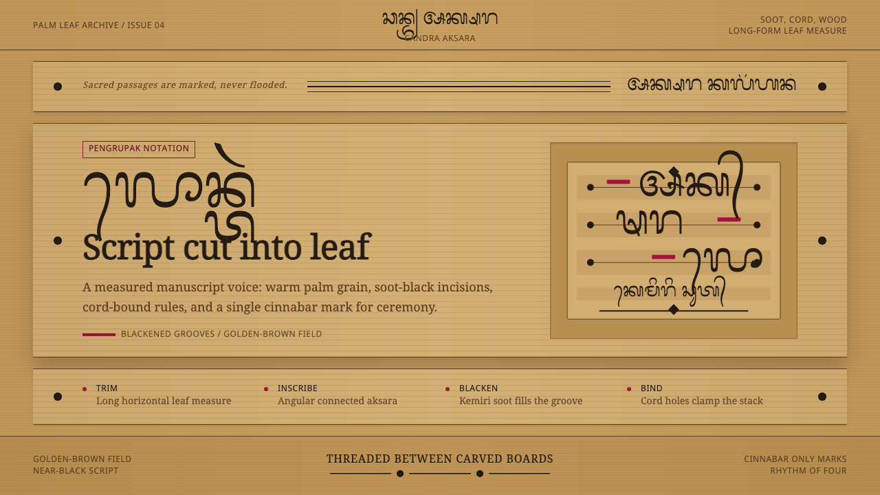 Balinese Lontar design style