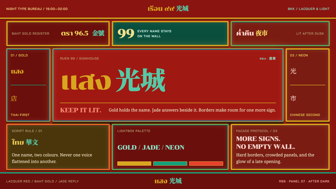 Yaowarat Chinatown Signs design style — example
