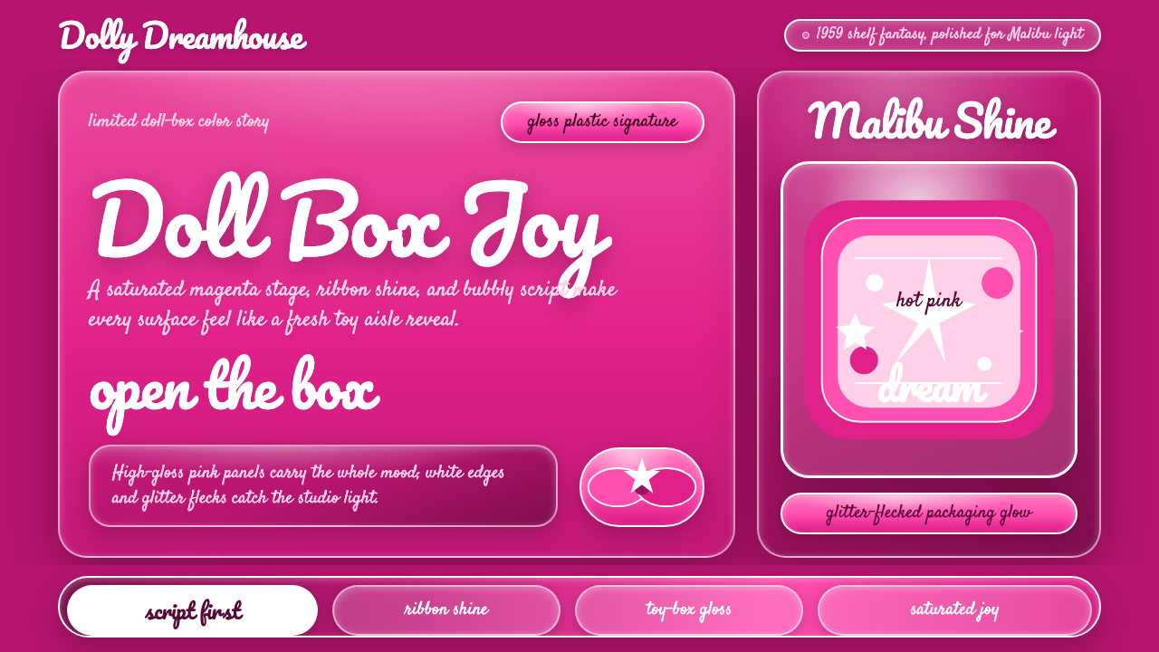 Barbie Hot Pink (Pantone 219) design style