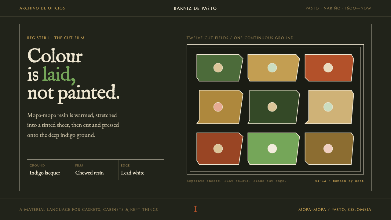 Barniz de Pasto design style