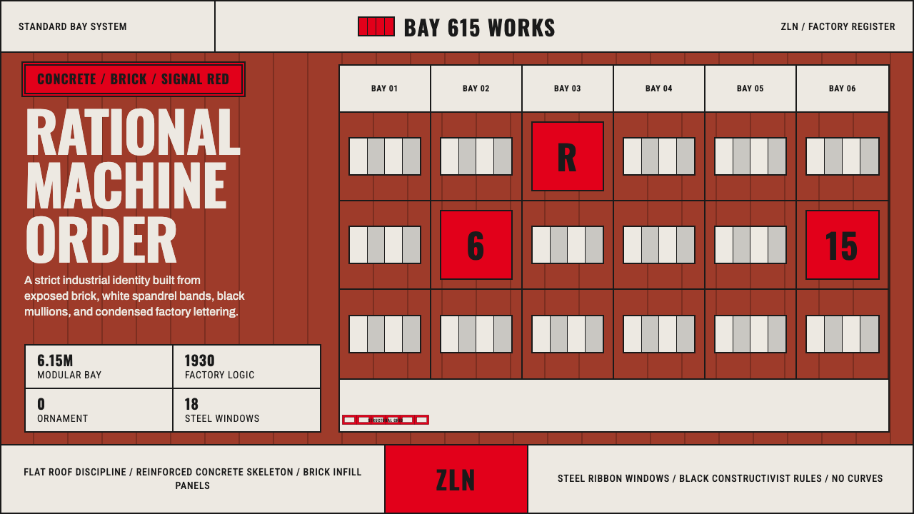 Baťa Zlín Functionalist Brand design style