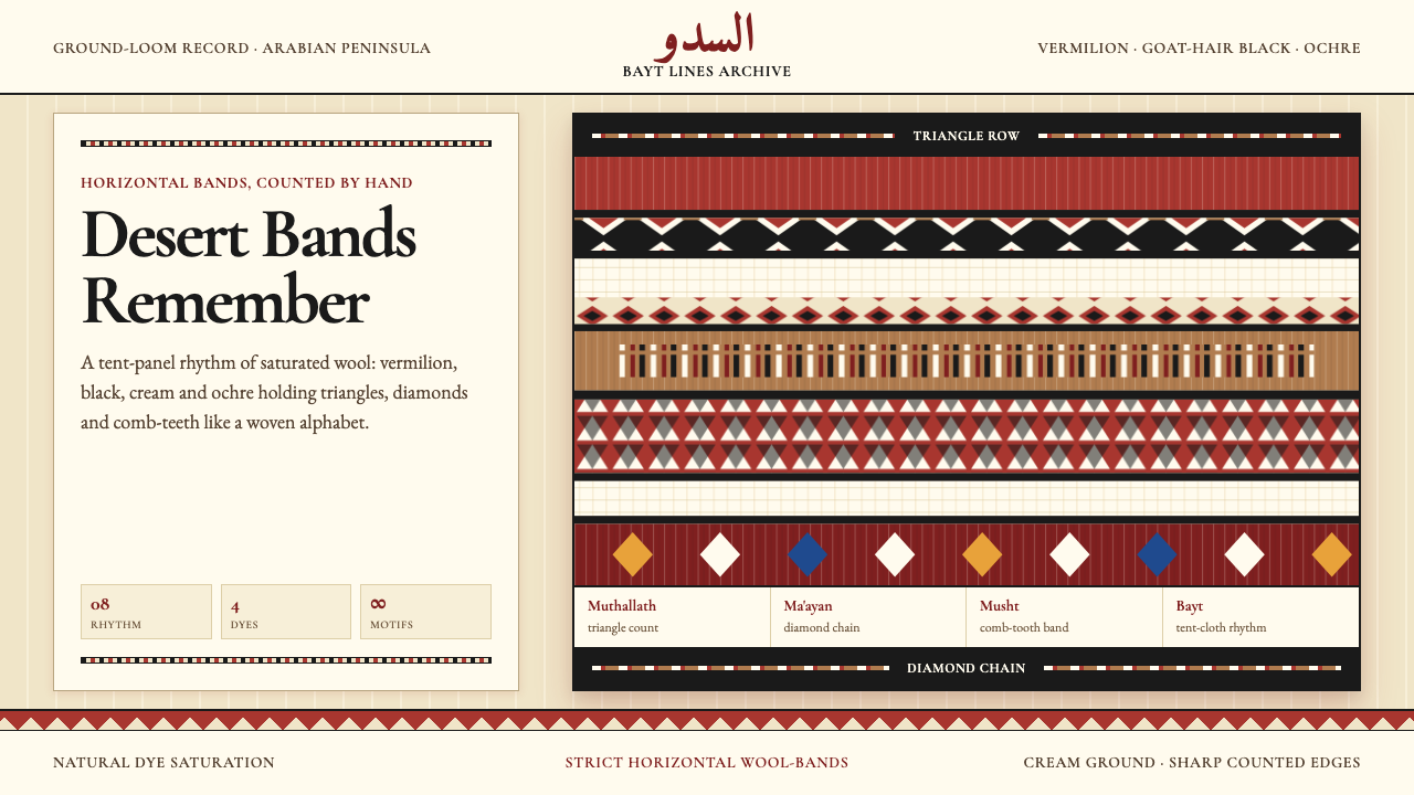 Bedouin Desert Textile (Sadu) design style