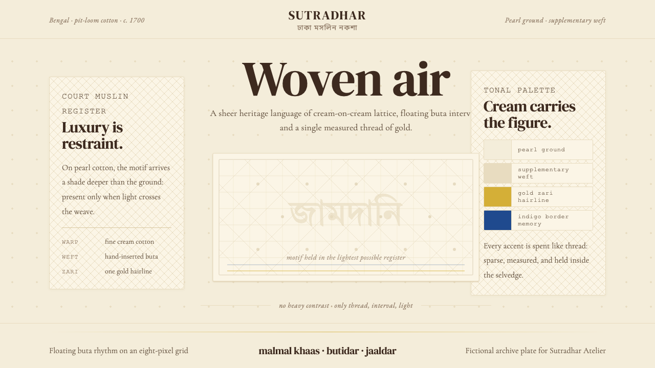 Bengali Jamdani Weaving design style