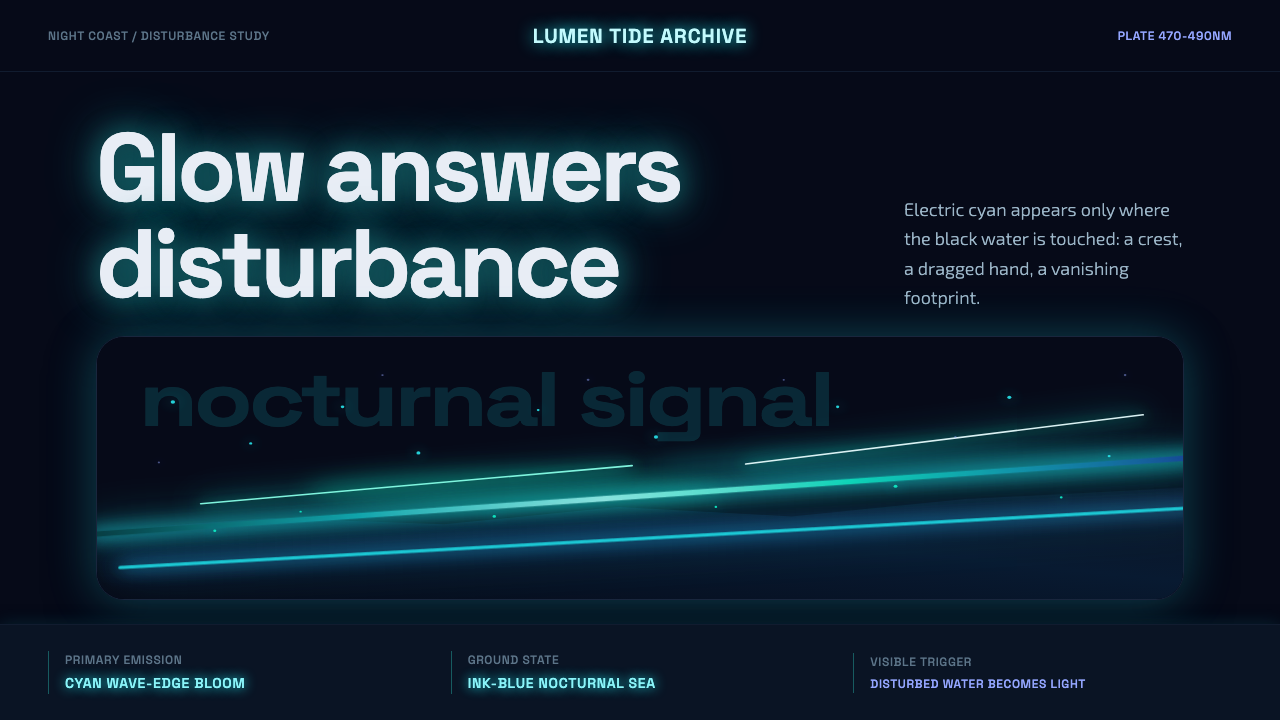 Bioluminescent Shore design style