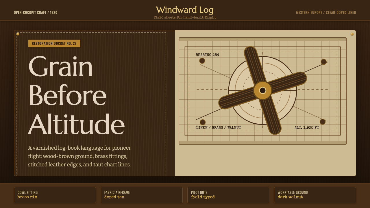 Biplane Aviation design style