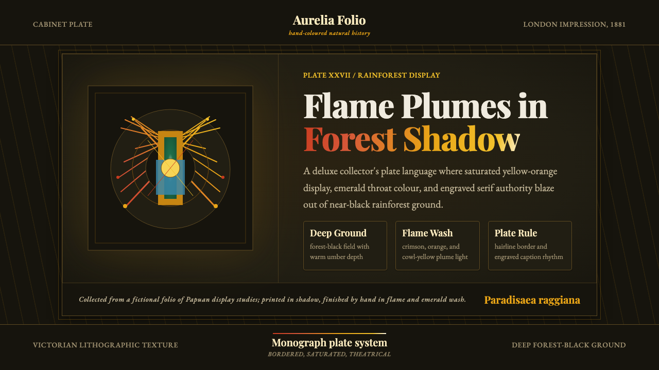 Bird of Paradise Monograph design style