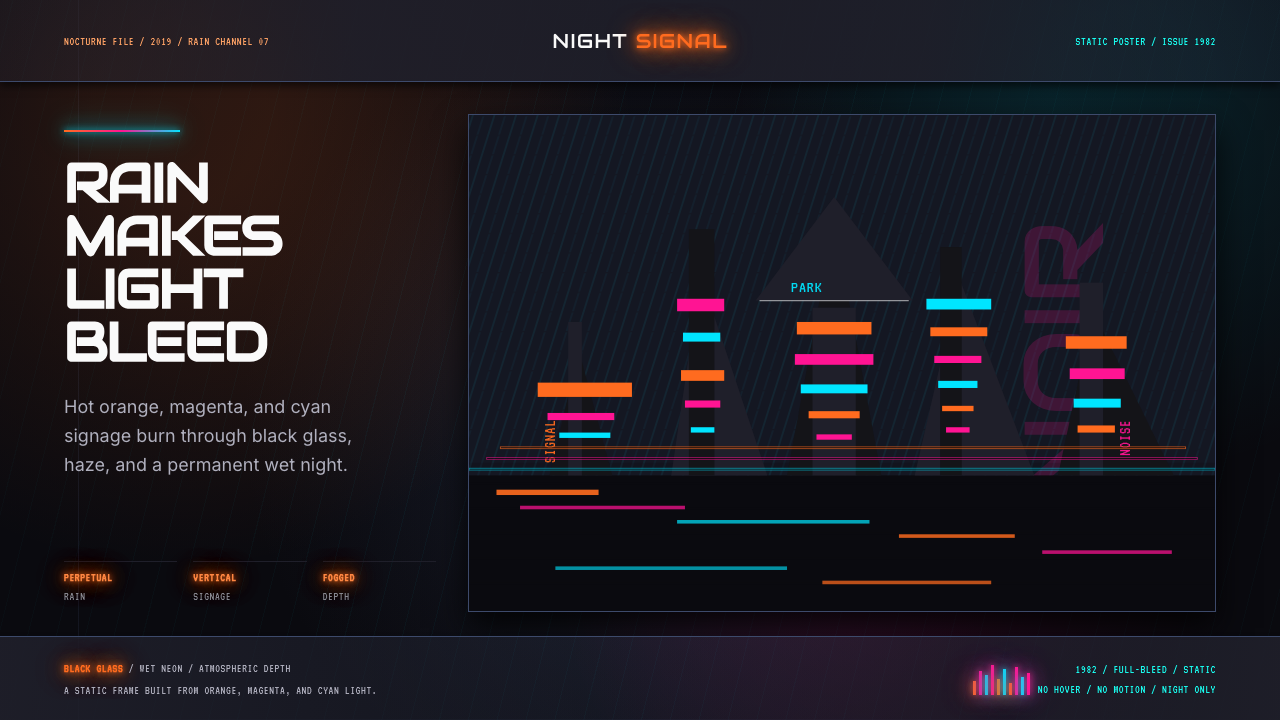 Blade Runner 1982 Neon Noir design style