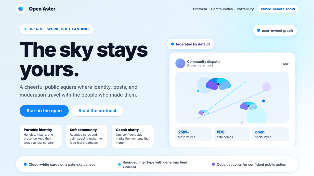 Bluesky AT Protocol 2024 design style
