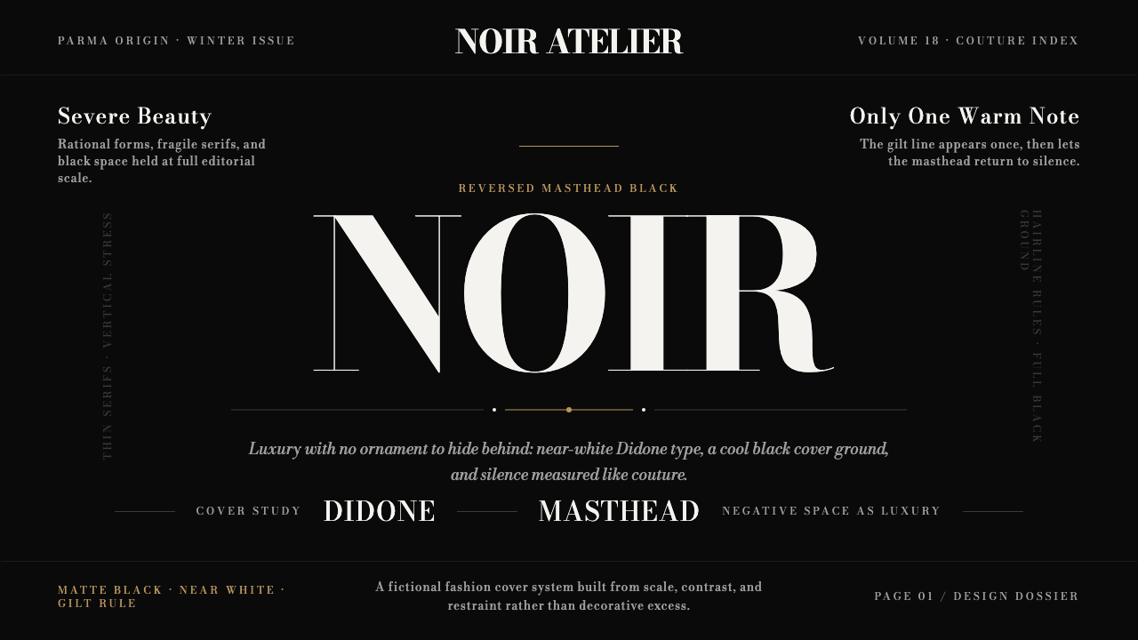 Bodoni Didone Fashion Masthead design style — example