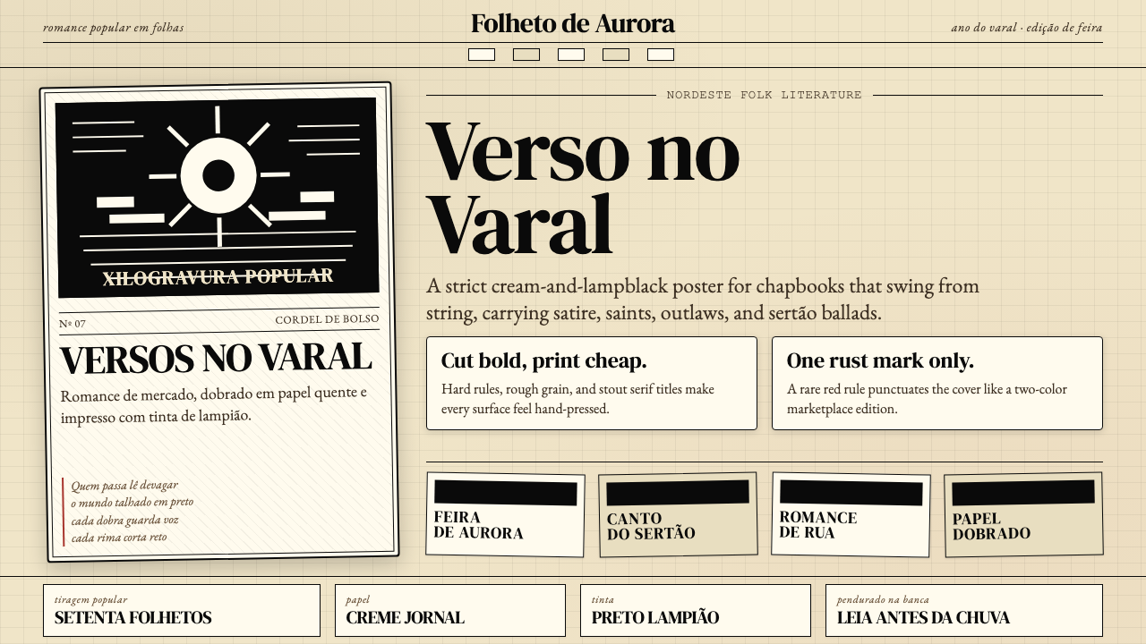 Brazilian Cordel (Northeast Folk Literature) design style