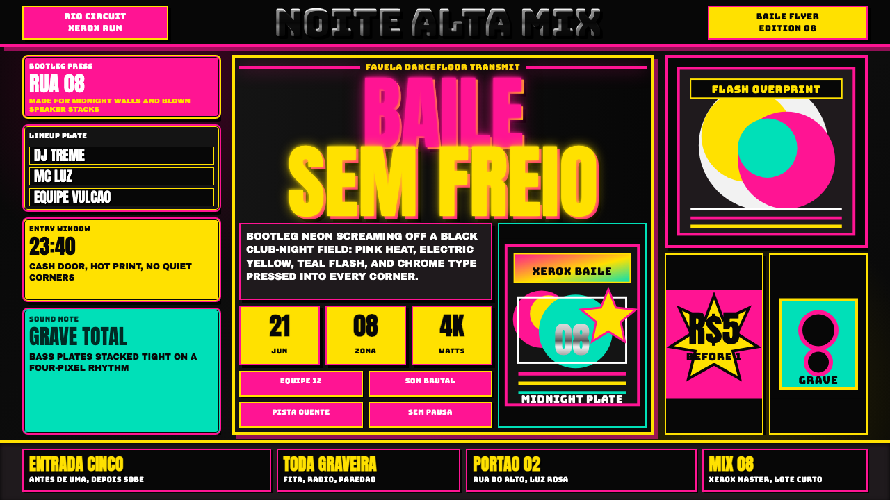 Funk Baile Mixtape design style