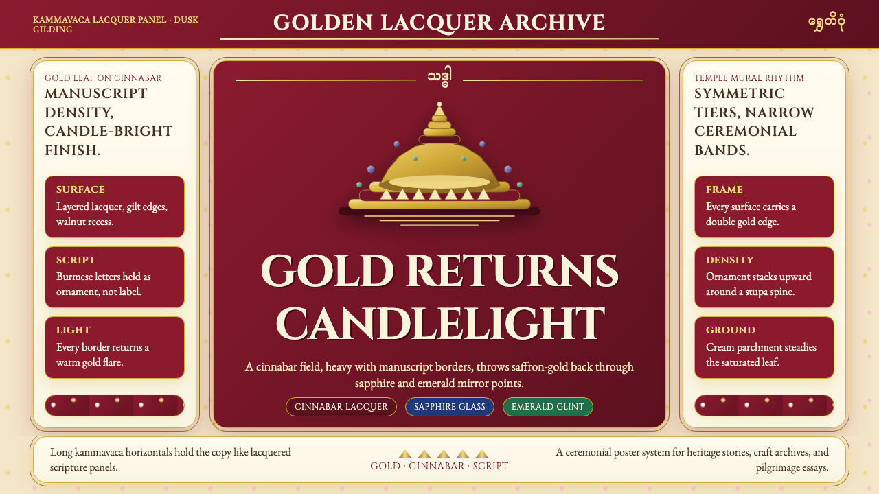 Burmese Shwedagon Gold-Lacquer design style