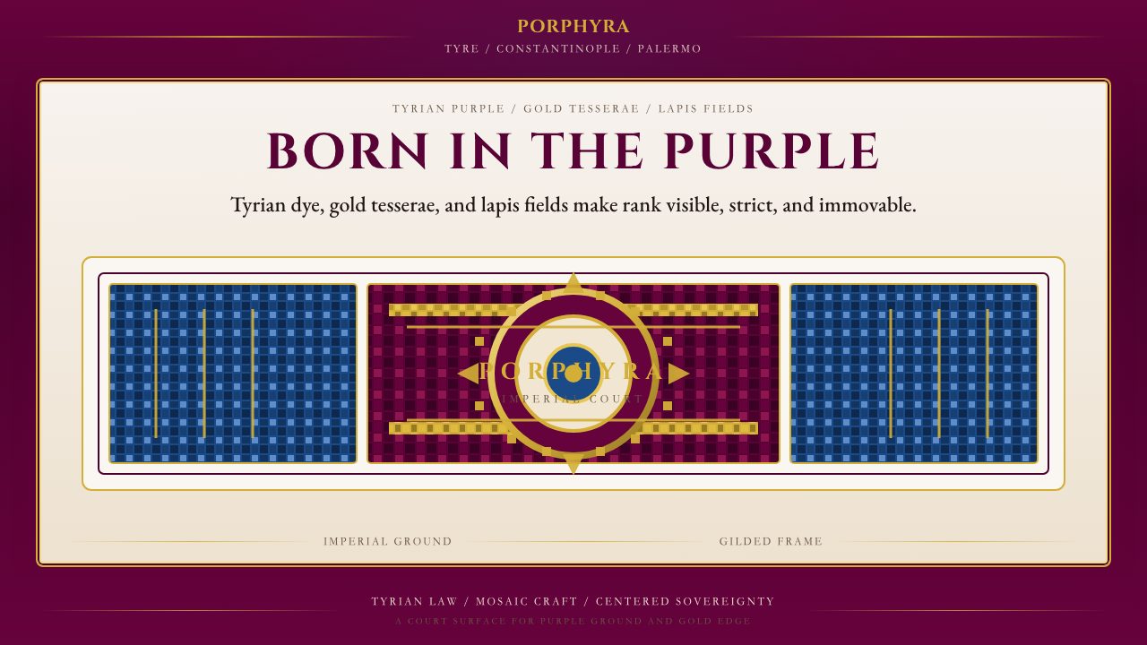 Byzantine Tyrian Purple (Imperial Court) design style