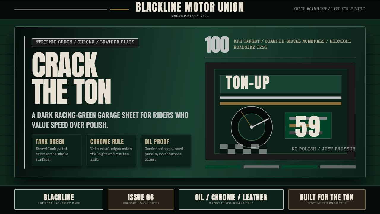 Café Racer Ton-Up design style