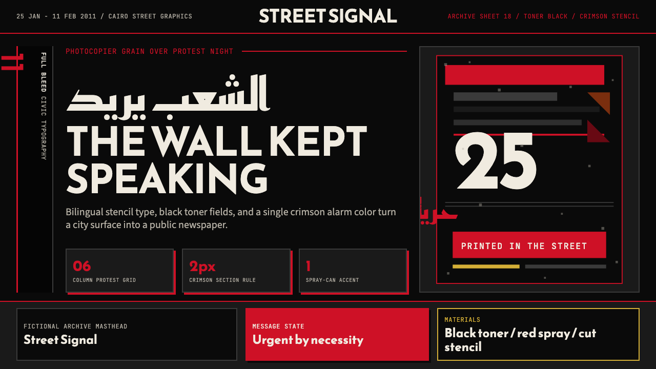 Tahrir Square 2011 design style