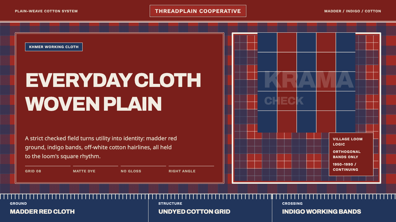Cambodian Krama Check design style