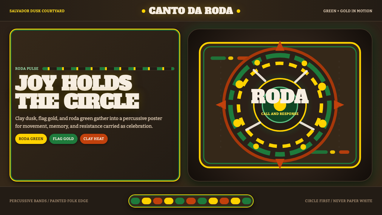 Capoeira Roda design style — example