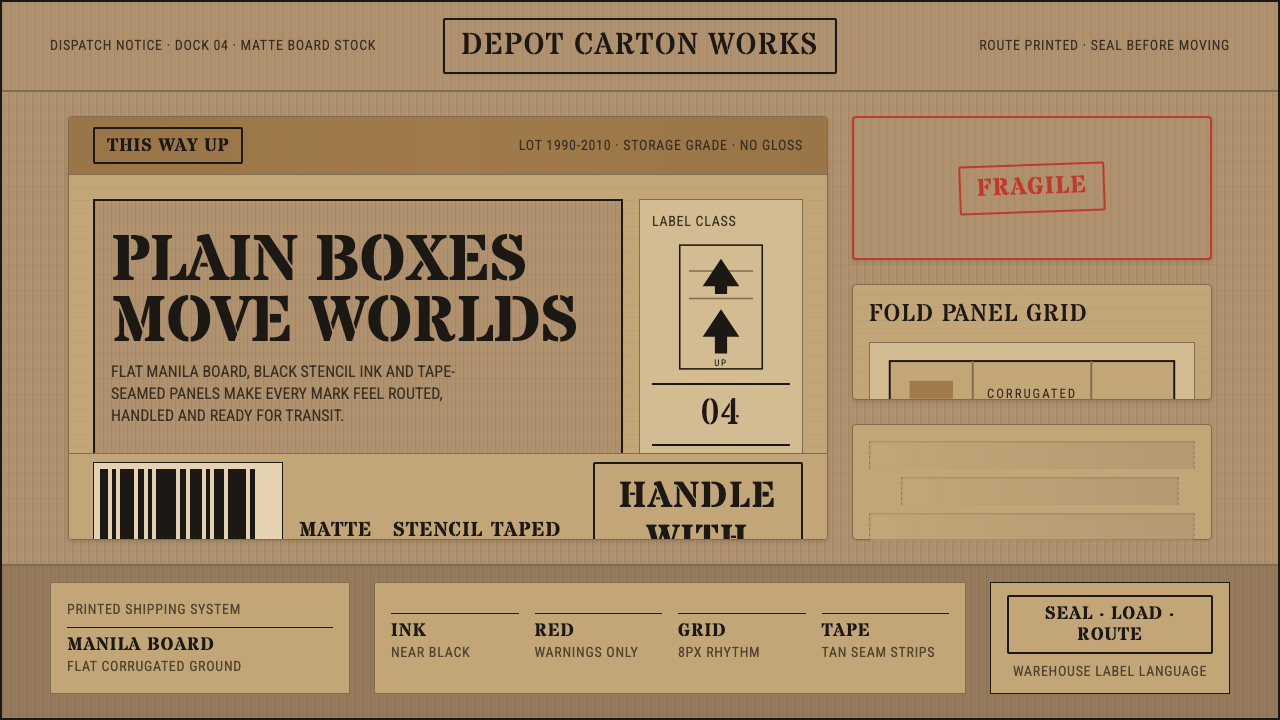 Cardboard Box Craft design style