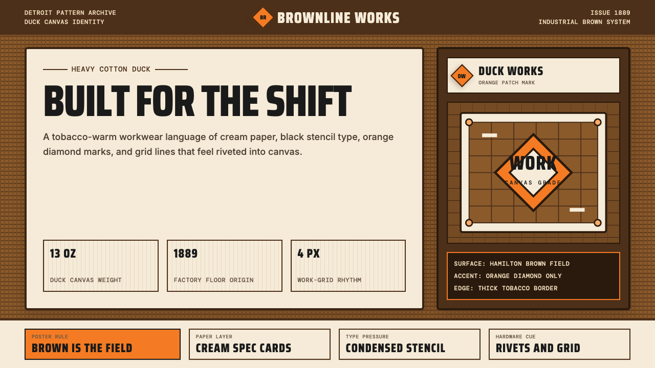 Carhartt Work Jacket Brown (1889) design style