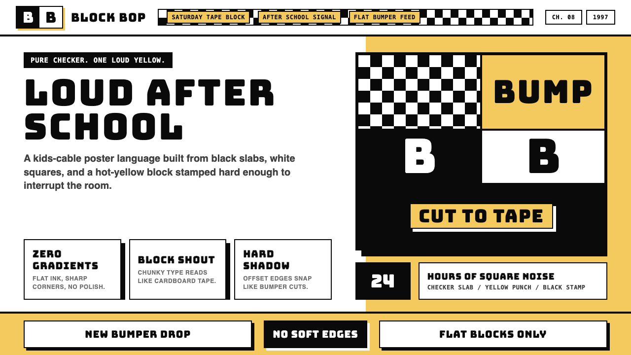 Cartoon Network 90s Blocks design style