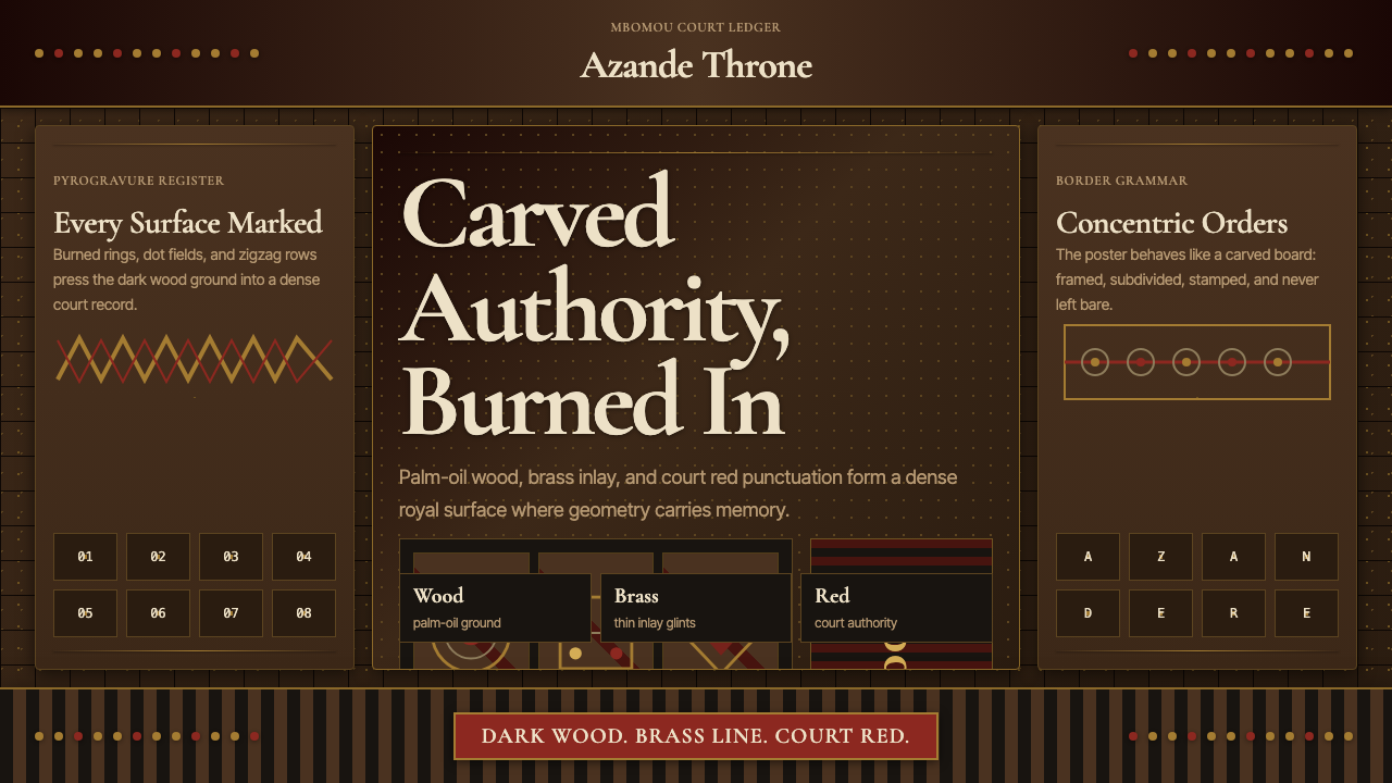 Central African Azande Throne design style