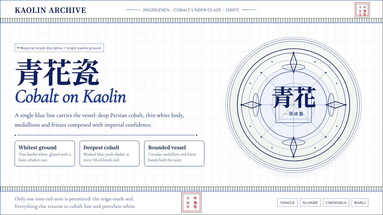 Ming Blue-and-White Porcelain design style