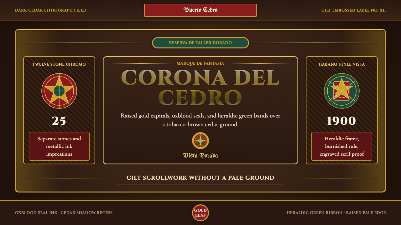 Cigar Box Label (Cuban) 设计风格示例