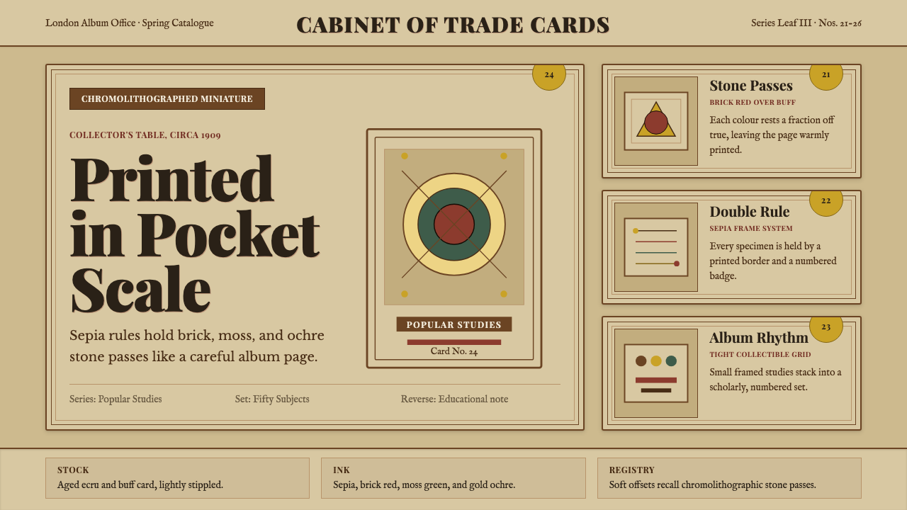 Cigarette Card Set design style